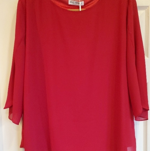 Grace Karin Split Sleeves Chiffon Top - Picture 2 of 7